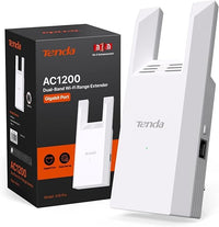 Tenda A18 Pro AC1200 Repetidor WiFi con Puerto Gigabit, Extensor de WiFi Doble Banda 2.4/5 GHz, Amplificador Señal WiFi hasta 150 m², Modo Ap, Instalación Fácil