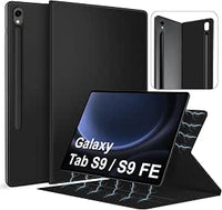 DAORANGE Funda magnética para Samsung Galaxy Tab S10 FE 10.9 pulgadas 2025/Tab S9 FE 10.9 pulgadas/Tab S9 11 pulgadas 2023, funda delgada y ligera con soporte oculto para lápiz S (negro)