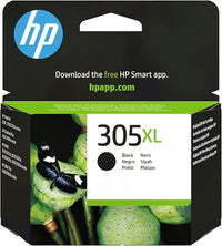HP 305XL Negro, 3YM62AE, Cartucho Original de 240 Páginas, Alta Capacidad, Compatible con Impresoras DeskJet Series 2700, 4100 y Envy Series 6020, 6030, 6420 y 6430