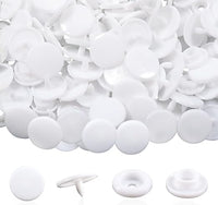 TOAOB 200 Set Corchetes de Presión 12 mm Botones de Presión Redondos de Blanco T5 Plástico Botón de Presión para Ropa DIY y Manualidades DIY Coser Artesanía