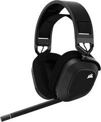 Corsair HS80 RGB Wireless Auriculares Inalámbricos para Juegos Multiplataforma RGB - Dolby Atmos - Micrófono Omnidireccional - Compatible con iCUE - PC, Mac, PS5, PS4 - Carbono