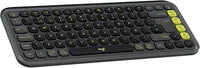 Logitech Pop Icon Keys Teclado inalámbrico Bluetooth, Escritura cómoda, Teclas programables, Cambio fácil Entre hasta 3 Dispositivos, para portátil, Tablet, PC, Disposición QWERTY Español - Grafito
