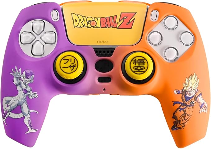 FRTEC - Dragon Ball Custom Kit Licencia Oficial, Carcasa Rígida + Grips + Sticker Touchpad para DualSense, PS5