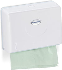 Relaxdays Dispensador Toallas Papel, Secamanos, Portatoallas de Pared Industrial, Formato H2, 20,5 x 27,5 x 10cm, Blanco