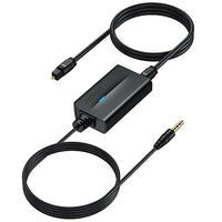 AUTOUTLET 192kHz Convertidor DAC SPDIF a AUX Convertidor de Audio Digital a Analógico Toslink Óptico a Audio 3,5mm para Tele HDTV DVD Blu-ray Consoles