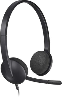 Logitech H340 Auriculares con Cable, Sonido Estéreo con Micrófono con Supresión de Ruido, USB, PC/Mac/Portátil/Chromebook - Negro