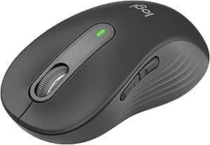 Logitech Signature M650 L Inalámbrico Ratón - para große Hände, Leise Klicks, Anpassbare Seitentasten, Bluetooth, Kompatibilität con mehreren Geräten - Gris