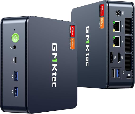 GMKtec M6 Ultra Gaming Mini PC Ryzen 5 7640HS (Actualizado Desde 6600H/6800U), 32GB RAM DDR5 512GB SSD Dual Nic LAN 2,5GbE Mini Computer, Triple Pantalla 4K, WiFi 6, USB4, BT 5.2, DP, HDMI 2.00