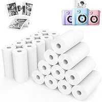 Ptyism 20 Piezas Rollo Papel Camara Fotos Infantil(5.7X2.5cm(7m)) Papel Térmico Cámara Infantil,Papel Camara Fotos Niños,Compatible con Varias Mini Printer.