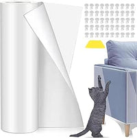 Anti Arañazos para Gatos 30 * 500cm Protector de Muebles, Protector Sofa Gatos arañazo Fundas de Sofá Autoadhesiva Transparente Películas para Puerta, Pared, sofá, gabinete