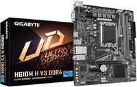 GIGABYTE H610M H V3 DDR4 Placa base - Compatible con procesadores Intel Core 14th CPUs, 4+1+1 Hybrid Phases Digital VRM, Hasta 3200MHz DDR4, 1xPCIe 3.0 M.2, GbE LAN, USB 3.2 Gen 1