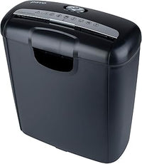 Pavo - Destructeur de Documents Premium jusqu'à 6 Feuilles, Coupe en Bandes, destructeur de Cartes de crédit avec Corbeille à Papier, 10 L, Noir, 8029310