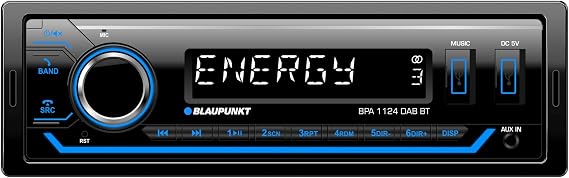 Blaupunkt BPA1124BT, Autoradio Multicolor con Dab+, RDS, Bluetooth, 2X USB