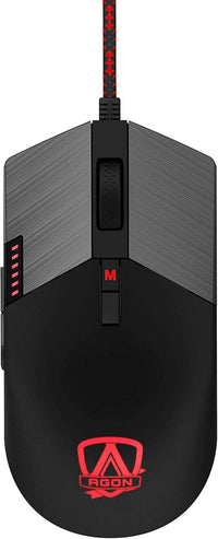 Agon by AOC AGM700 Gaming Maus - 16.000 DPI - Omron Switches - RGB-Effekte - Einstellbare DPI - Verstellbares Gewicht