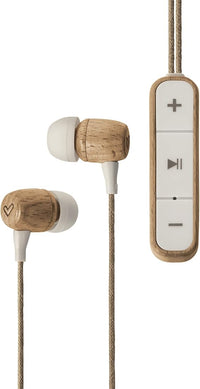 Energy Sistem Earphones Eco Bluetooth Beech Wood Auriculares (Intrauditivos, Madera Sostenible, Cable de cáñamo, Micrófono, USB Tipo C, Bluetooth 5.1)- Haya