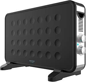 Cecotec Radiador Eléctrico Bajo Consumo Ready Warm 6550 Turbo Design. 2000 W, Termostato regulable, 4 Modos, Soporte de pie, Protección sobrecalentamiento, 20m2