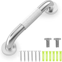 Oderra Barre D'appui, 30cm Barre D'appui WC, Barre De Maintien Douche, Poignée Antidérapante Sûre Et Stable Avec Anneau Fluorescent Pour La Vision Nocturne