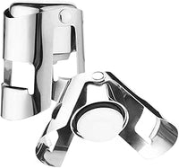 Tapón de champán de 2 piezas, tapón de botella de acero inoxidable, tapón de vino al vacío, tapón de botella de vino a prueba de fugas para la colección de vino Champagne Beer Wine Saver