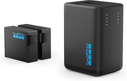 GoPro Cargador de Batería Dual + 2 Baterías Recargables Enduro (HERO13 Negro) - Accesorio Oficial