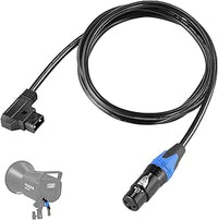 NEEWER D Tap Macho a 3 Pin XLR Hembra Cable Alimentación 1,8m para Iluminación Continua Vídeo Fuente Alimentación por V Montaje Baterías, Solo para NEEWER FS150 FS150B FS230 FS230B Luz Vídeo, NC009