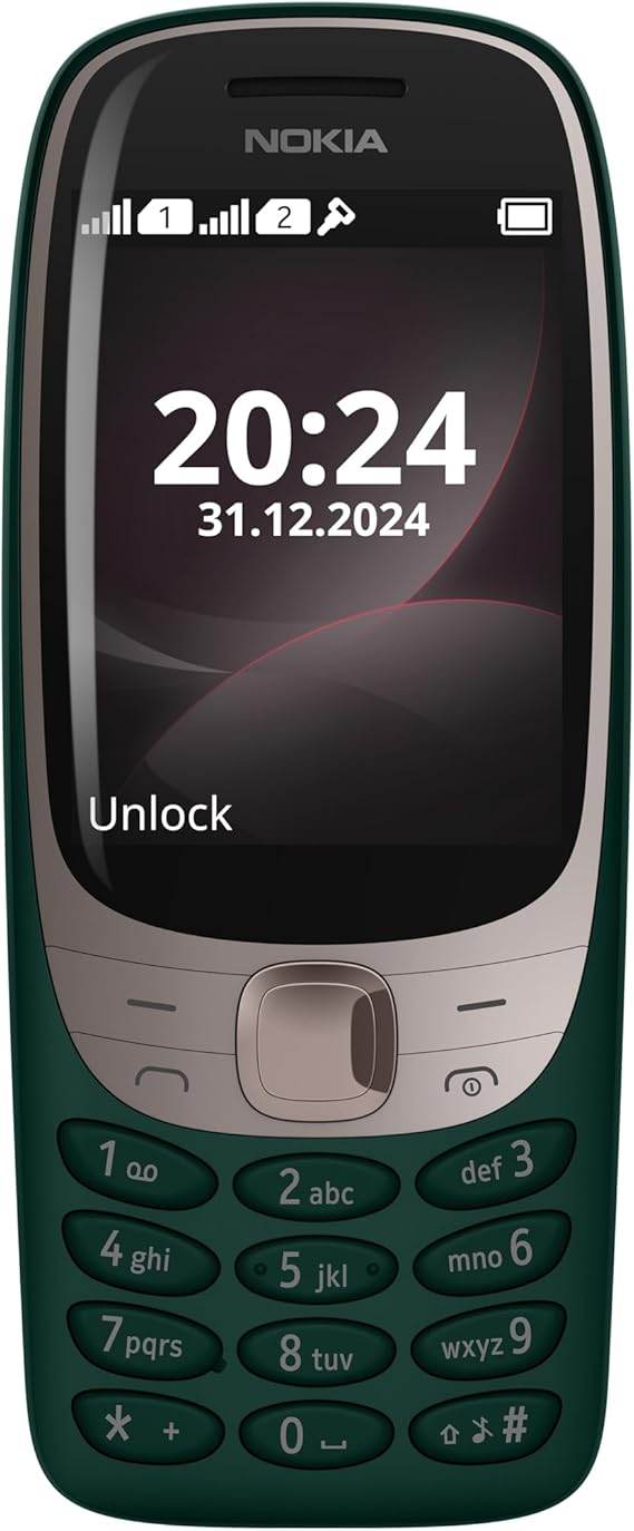 Teléfono Móvil Nokia 6310 Dual SIM Verde Oscuro 2.8" 8MB 16MB Bluetooth FM Radio