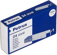 Petrus Grapas petrus n 24 (23/6) cobreada para grapadora 1600 caja de 1000 unidades