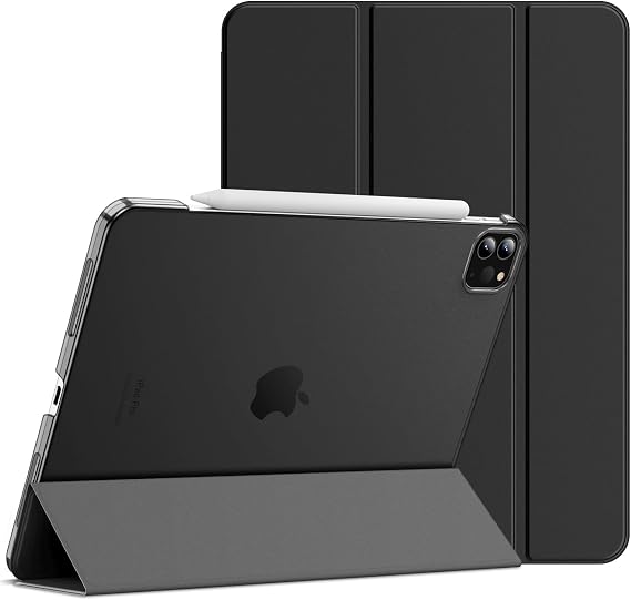 JETech Custodia SOLO per iPad Pro 11 Pollici, Modello 2022/2021/2020/2018, Supporta la Ricarica di Pencil, Cover con Auto Svegliati/Sonno (Nero)