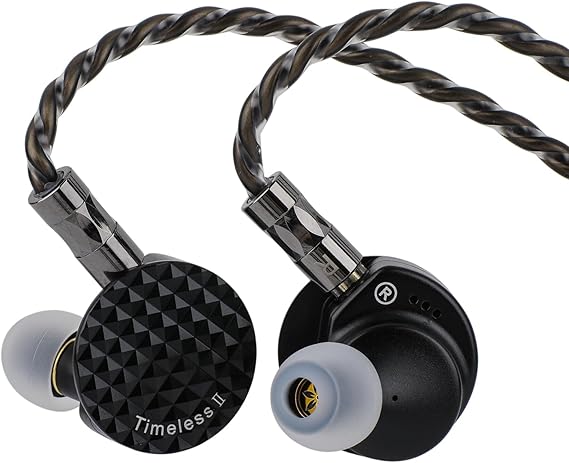 Linsoul 7Hz Timeless II Monitor in Ear, Mejorada 14,5 mm Controlador Magnético Planar IEM, Auriculares con Cable, con Boquilla Sintonizable y 7N OCC IEM Cable para Músico Audiófilo