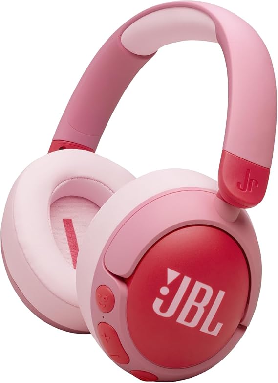 JBL Junior 470 NC, Auriculares Supraaurales e Inalámbricos para Niños, Rosa
