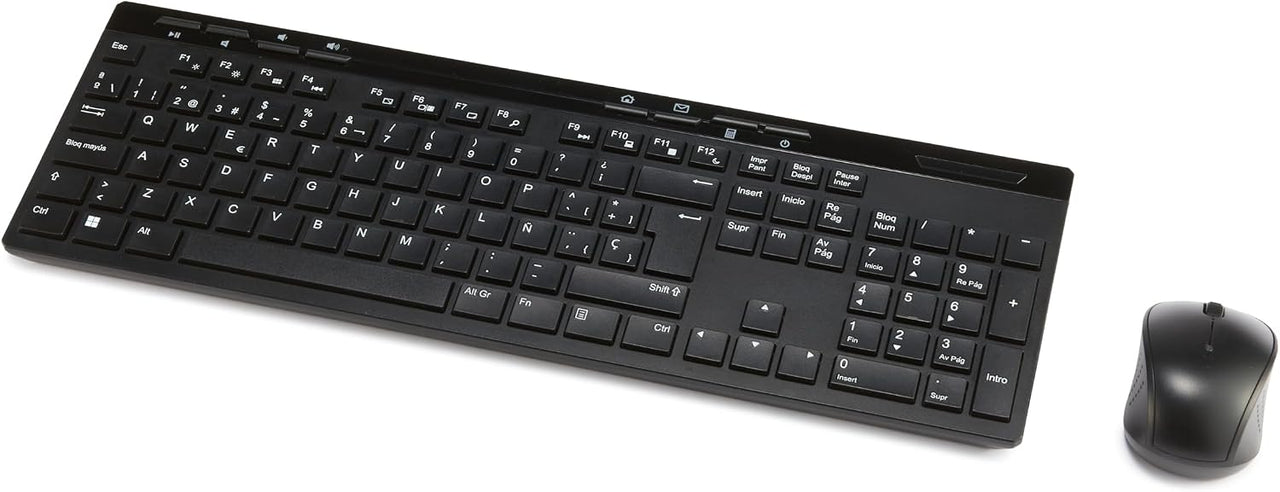 Amazon Basics Full-sized Inalámbrico Keyboard & Mouse Combo, 2.4 GHz USB Receiver, FR Layout, Negro
