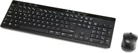 Amazon Basics Combo de Teclado y Ratón Inalámbricos de Tamaño Completo, Receptor USB de 2.4 GHz, (Teclado Español, Negro)