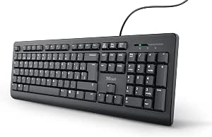 Trust Taro Teclado QWERTY Español, Conexión USB, Negro