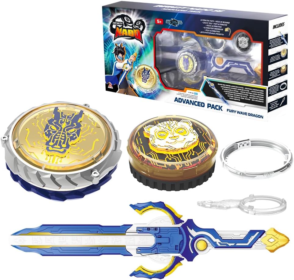 INFINITY NADO Battle Spinning Tops para Niños de Juguete de Metal, Top Launcher Toy Boys from 5 6 7 8 9 10 11 12 Years