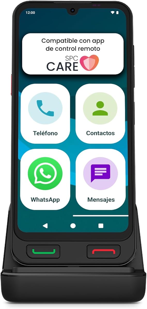 SPC Zeus 2 Pro - Smartphone para Mayores, Modo fácil, Iconos XXL, 6,1"