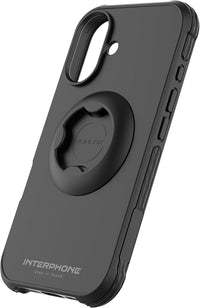 INTERPHONE Quiklox - Funda para Apple iPhone 16 Tetraforce con Enganche para Moto, Coche o Bicicleta - Sistema Modular de Liberación Rápida