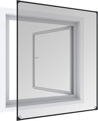 Windhager Ventana magnética de protección contra insectos, marco magnético para mosquitera, mosquitera, montaje sin herramientas, antracita, kit de autoensamblaje 100 x 120 cm, 04301