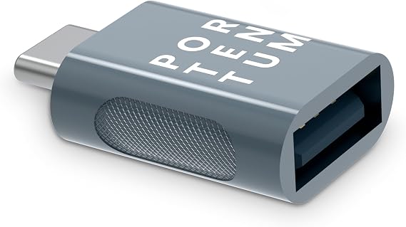 PORTENTUM Adattatore USB C a USB 3.0 (3.1) OTG Velocità 10 Gb Corpo Premium Zinco con elevata resistenza al calore - Adattatore USB a Tipo C da soli 5 grammi
