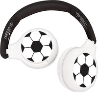 LEXIBOOK - Fútbol - Auriculares 2 en 1 Bluetooth y con Cable con micrófono y botón de Control, Plegables y Ajustables, Batería Recargable de Larga duración - HPBT010FO