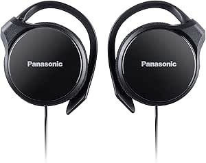 Panasonic RP-HS46E-K Slim Auriculares Tipo Clip con Cable, Compactos Plegables, Diseño Ultradelgado, Clavija 3,5 mm, 32 Ohmio, Negro