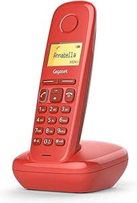 Gigaset A170 - Teléfono DECT inalámbrico - Pantalla Gráfica Iluminada - Fácil de Usar - Instalación Sencilla, Color Rojo [Versión Española]