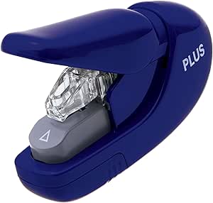 PLUS Agrafeuse sans agrafes zéro effort, staple-free Stapler, jusqu’à 5 feuilles – Bleu
