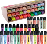 STABILO - Marcador - BOSS ORIGINAL - Set de 30 marcadores, 9 fluorescentes, 14 pastel, 6 en tonos naturales y 1 negro