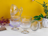 Juego de 6 mini cuencos de cristal con pie, cuenco para salsa, cuenco para salsa, cuenco de presentación, golosinas de café, mini cuenco de postre, cuenco de azúcar para drape, cuenco turco delicado,