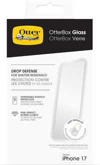 OtterBox Glass Displayschutz für iPhone 17 artglas mit Härtegrad 9H, Schutz vor Brüchen, Kratzern und Stürzen