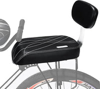 Asiento trasero niño bici con respaldo cómodo y plegable