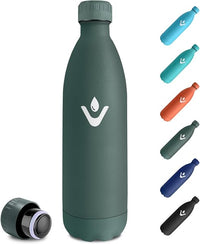 Botella Termica 1L, Cantimplora Termica con Doble Pared, Garrafa Termica sin BPA, Cantimplora Acero Inoxidable Reutilizable para Niños, Adultos, Escuela, Oficina, Viajes, Deporte, Yoga, Senderismo