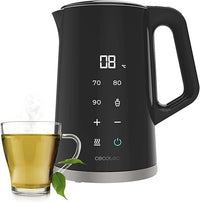 Cecotec Hervidor de Agua 1,7L Thermosense 800 Neo. 2200W de Potencia, Pantalla Digital, Función Keep Warm, Acero Inox Interior, Cool Touch y Ajuste Temperatura Entre 40-100°C