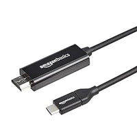 Amazon Basics Cable adaptador unidireccional USB-C (fuente) a HDMI (pantalla) (compatible con Thunderbolt 3), 4K a 30 Hz, 1,8 m, negro
