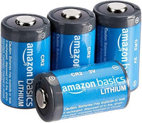 Amazon Basics - Paquete de 4 pilas de litio CR2 de larga duración, 800 mAh, 3 voltios