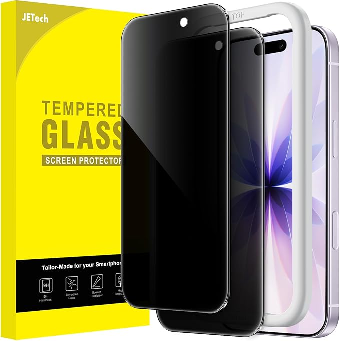 JETech Protector Pantalla Privacidad para iPhone 17, 2 Unidades